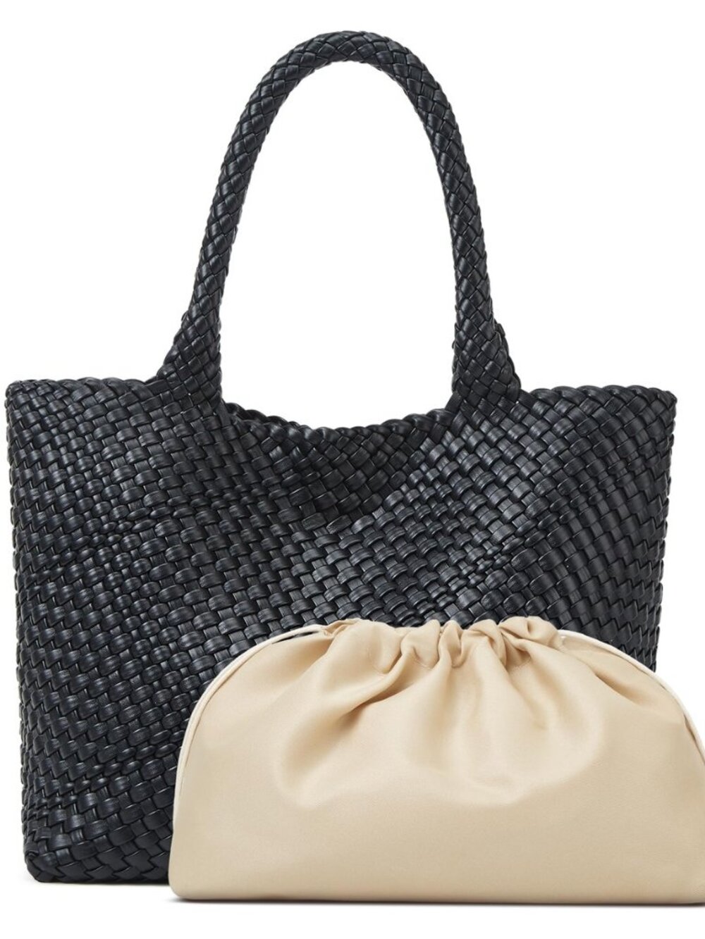Large Woven Tote Bag for Women Weave Purse Woven Leather Handbag, Fashion Top